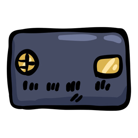 Credit Card Hand Drawn Doodle Iconのイラスト素材