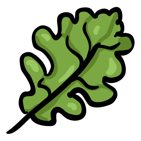 Oak Leaf Hand Drawn Doodle Iconのイラスト素材