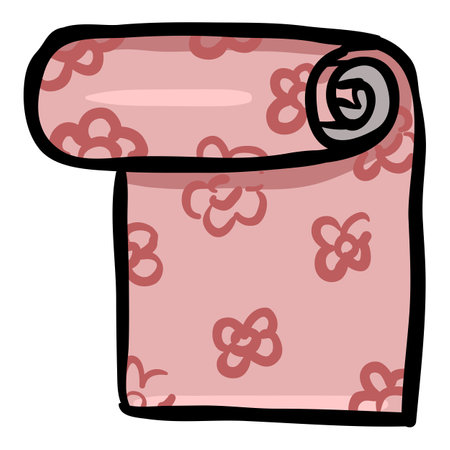 Wallpaper Roll Hand Drawn Doodle Iconのイラスト素材