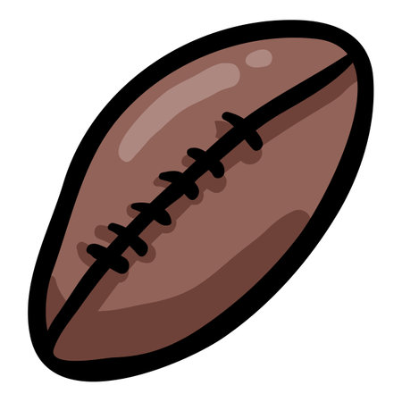 Rugby Ball Hand Drawn Doodle Iconのイラスト素材