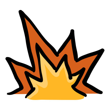 Explosive Sign Hand Drawn Doodle Icon
