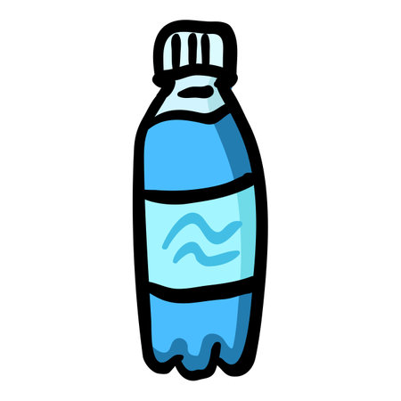 Bottle of Water Hand Drawn Doodle Iconのイラスト素材