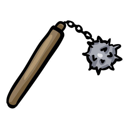 Flail Hand Drawn Doodle Iconのイラスト素材
