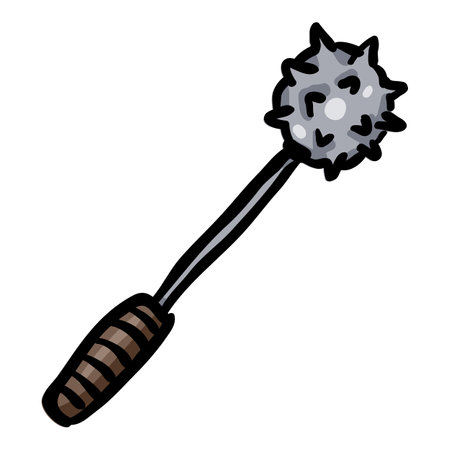 Mace Hand Drawn Doodle Iconのイラスト素材