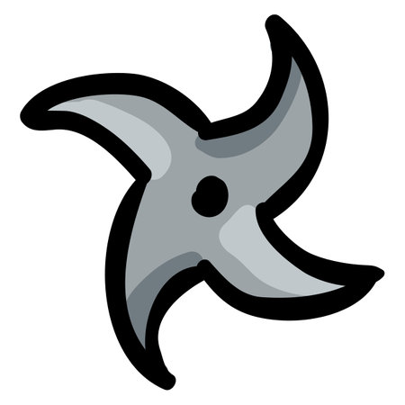 Shuriken Hand Drawn Doodle Iconのイラスト素材