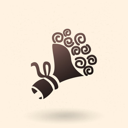 Bouquet of Flowers Vector Black Basic Iconのイラスト素材