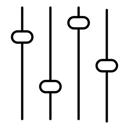 Vector Outline Icon - Sound Control Fadersのイラスト素材