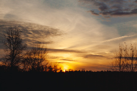 Nature sunset viewの写真素材