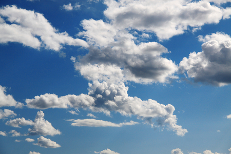 blue sky with cloudsの写真素材