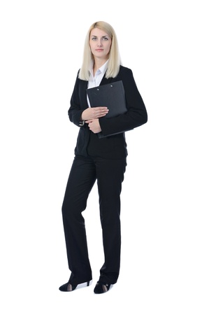 Businesswoman with a clipboardの写真素材