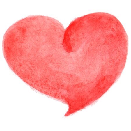 Watercolor heart greeting card template, poster, wrapping paper. Gifts and presents, hearts, romantic elements.の写真素材