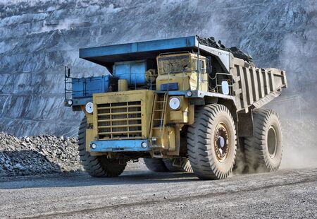 The big truck transport iron ore in careerの写真素材