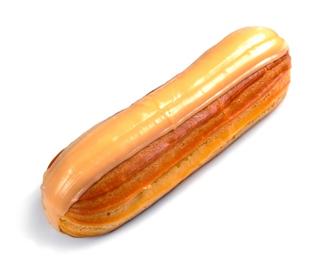 Cake the Eclair on a white background