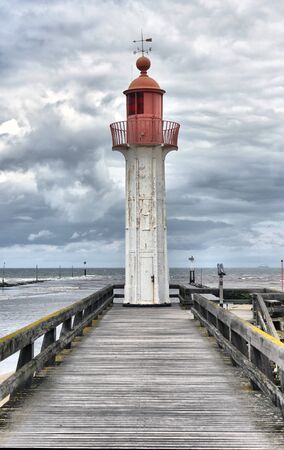 old lighthouse in the north of Franceの写真素材