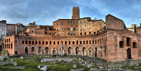 ROME. ITALY. FEBRUARY 23 2016 Ancient Roman ruins in Rome, ROME. ITALY. FEBRUARY 23 2016のeditorial素材