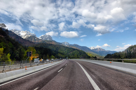 Highway road in the mountainsの写真素材