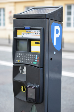 A parking payment machine closeupの写真素材