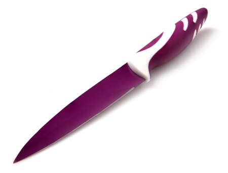 Ceramic knife on a white backgroundの写真素材