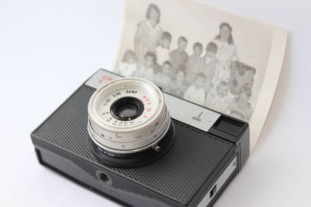 The photo camera Smena 8M and photo of children