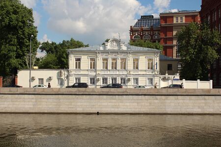 Historic building on the Yakimanskaya waterfrontのeditorial素材