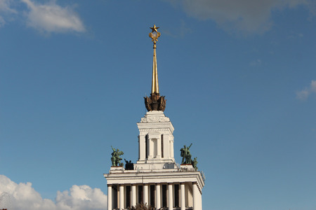 The spire of the pavilion 1 "Central" at the VDNKh (of VVC)のeditorial素材