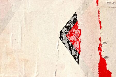 Old ripped torn posters grunge texture background creased crumpled paper backdrop placard surface /...