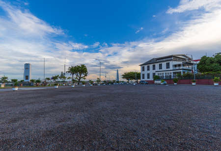 Paramaribo, Suriname - August 2019: Dutch Colonial Architecture And Monuments Near The Presidential...