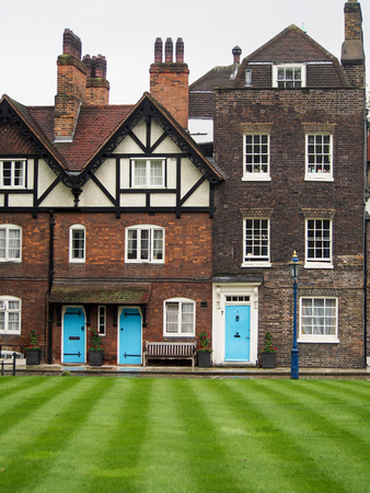 Traditional cottages at the Tower of London in England.のeditorial素材