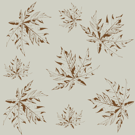 Abstract background and texture, seamless pattern of papaya leafのイラスト素材