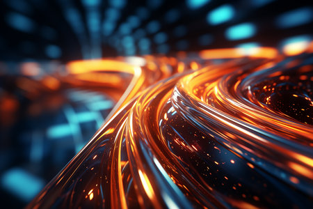 Abstract background. Elegance overlay element. Overlap color background. Curve and blend Backdrop with copyspace. Ai Generated.の素材