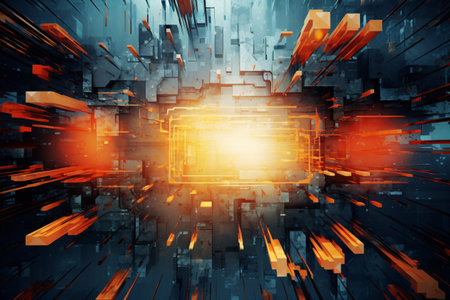 Abstract background and texture, Delve into the abstract foundation of future technology, and abstract intricacies. AI Generative.の素材
