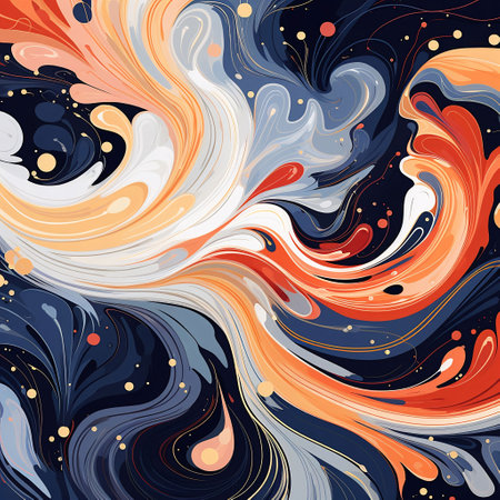 Abstract shapes modern patterns with multicolors. AI Generated.の素材