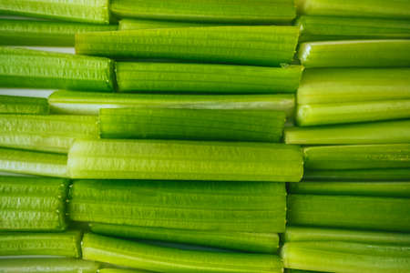 Bright sliced celery texture background. High quality photoの写真素材