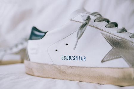 GGDB logo, Golden Goose Deluxe Brand Superstar Sneakers with Box.のeditorial素材