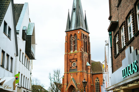 Cityscape Old town downtown of Haltern am See.のeditorial素材