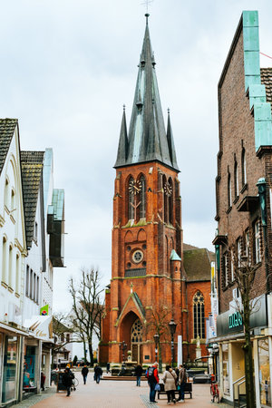 Cityscape Old town downtown of Haltern am See.のeditorial素材
