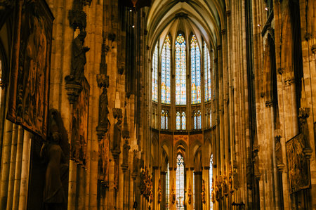 Interior of the historic Dom church of Cologne.のeditorial素材