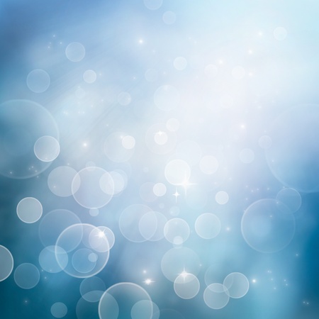 Festive winter  abstract nature background with  bokeh lights and starsの写真素材