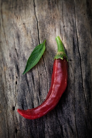 Food ingredients. Fresh red hot chili pepperの写真素材