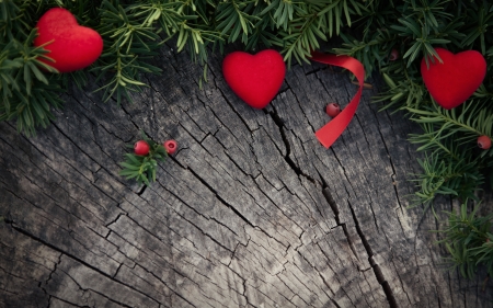 Christmas background with rustic ornaments and fir tree. Xmas vintage conceptの写真素材