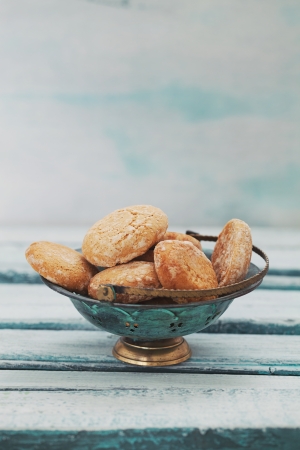Honey vanilla cookies with sugar frostingの写真素材