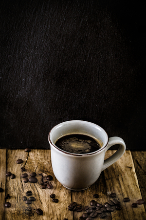 Coffee. Cup of turkish coffee with sugar. Vintage coffeeの写真素材