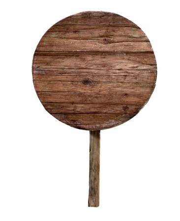 Wooden sign isolated on white. Wood sign. Design elementの写真素材
