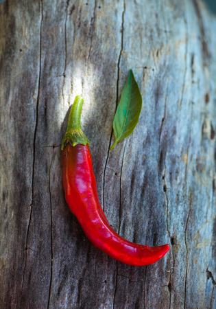 Food ingredients. Fresh red hot chili pepperの写真素材