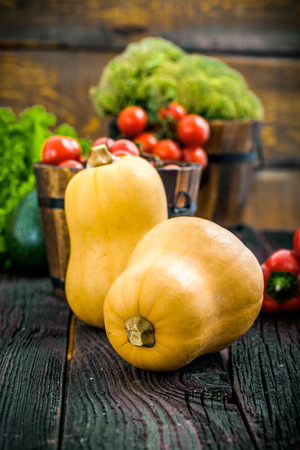 Fresh organic vegetables. Food background. Healthy foodの写真素材
