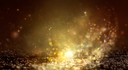 New Year Background. Greeting Card abstract defocused Background With glowing Stars. Blurred Bokeh. Blurred backgroundの写真素材