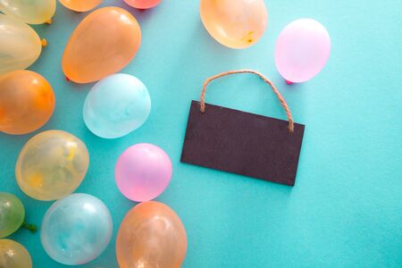 Birthday concept with balloons.の写真素材