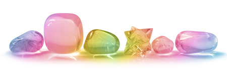 Pretty Rainbow Crystals Bannerの写真素材