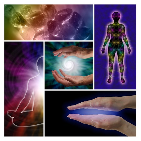 Holistic Healing Collageの写真素材