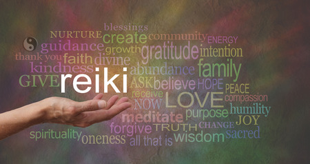 Sharing Reiki Words of Wisdomの写真素材